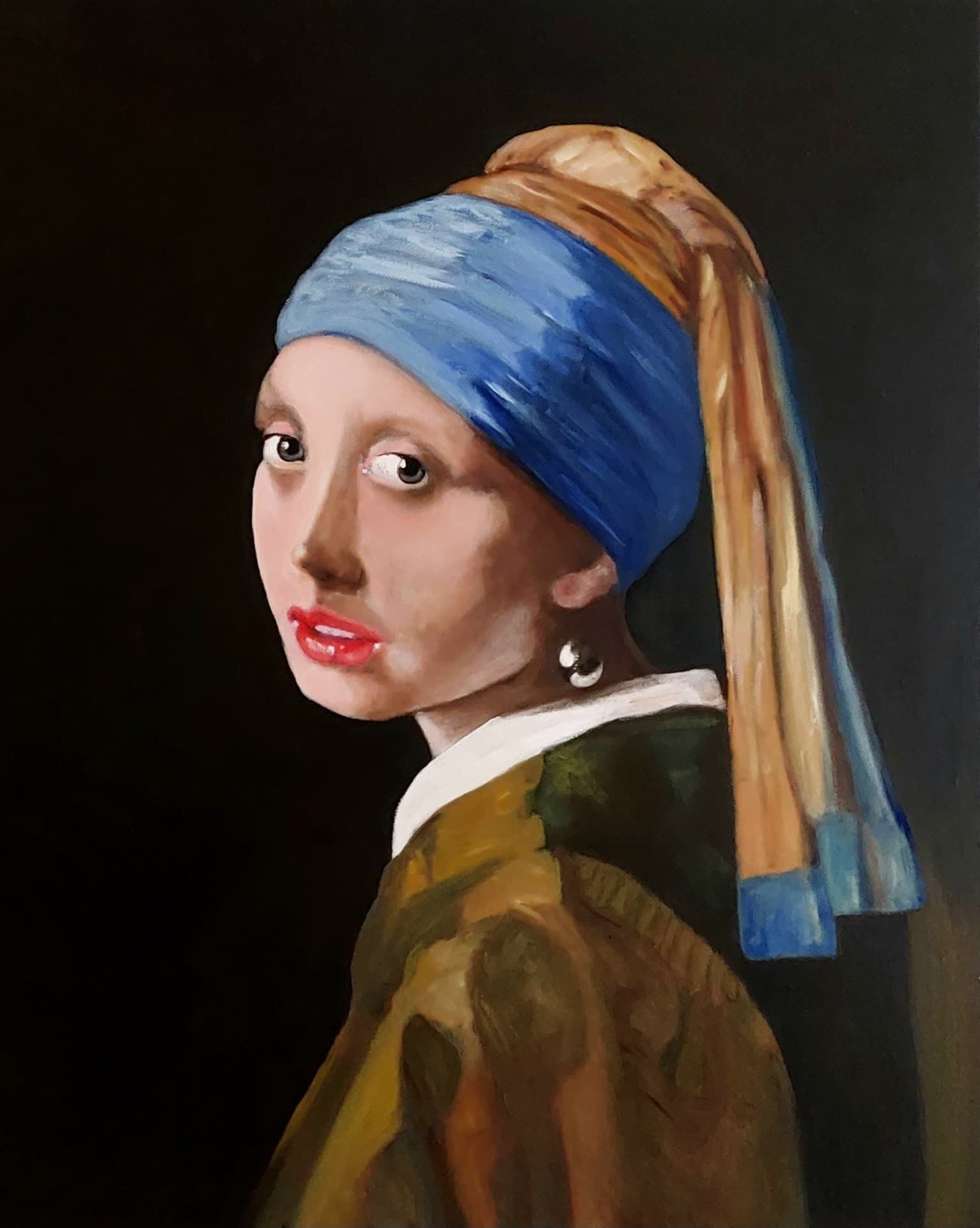 Interpretación de " La Joven de la Perla" ( Homenaje a Johannes Vermeer)
